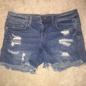 Jean medium wash shorts